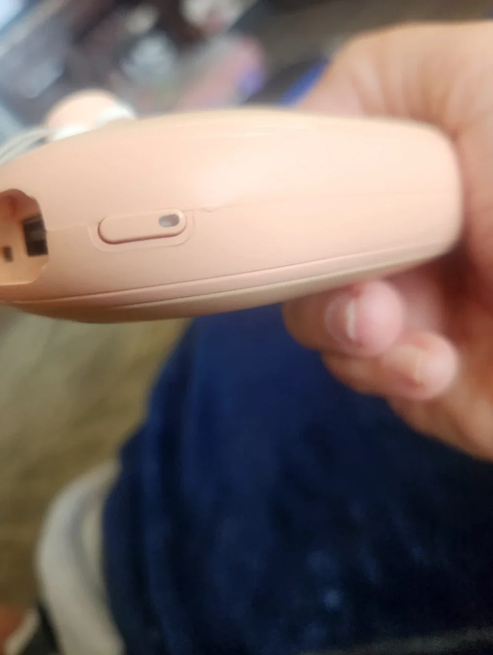 Pink Portable Hand Warmer Power Bank with Daisy Strap